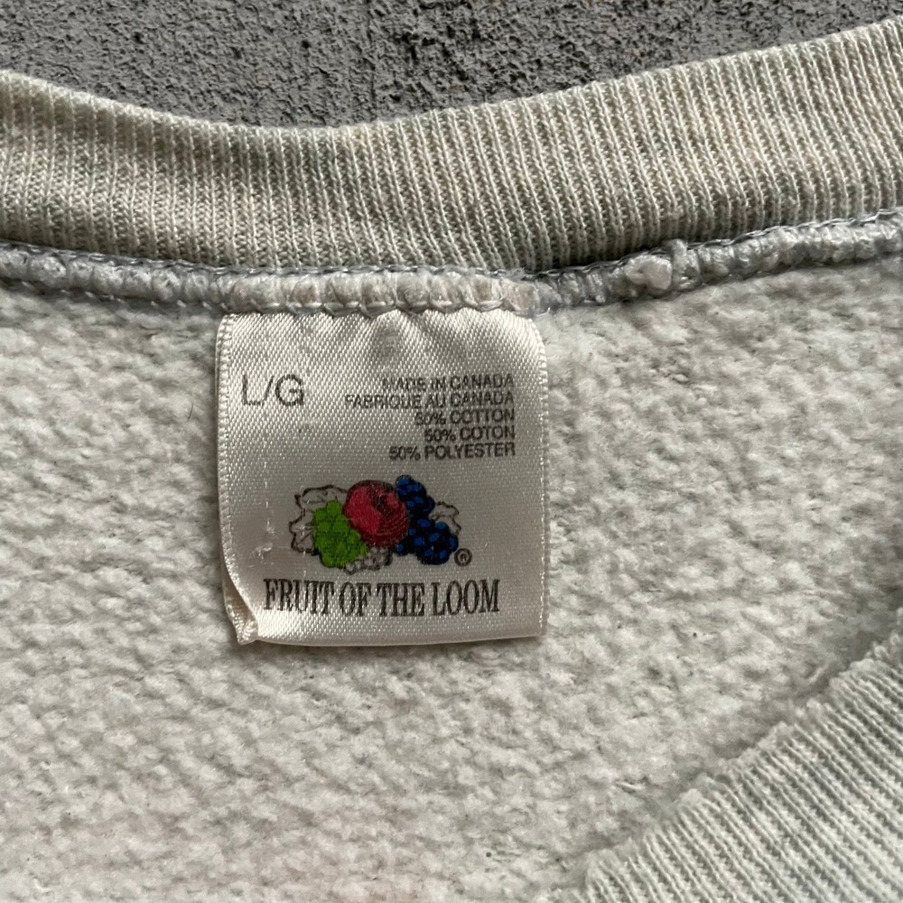 Vintage Moose Graphic Sweatshirt Men Large Grey 90s - Picture 5 of 9